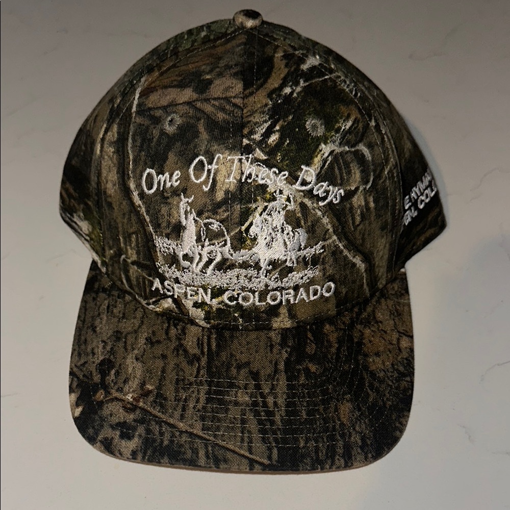 One of These Days Camouflage Baseball Cap with Embroidered Design